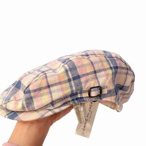 New Janie and Jack Pastel Plaid boy 4-5 T Kids Hat Easter